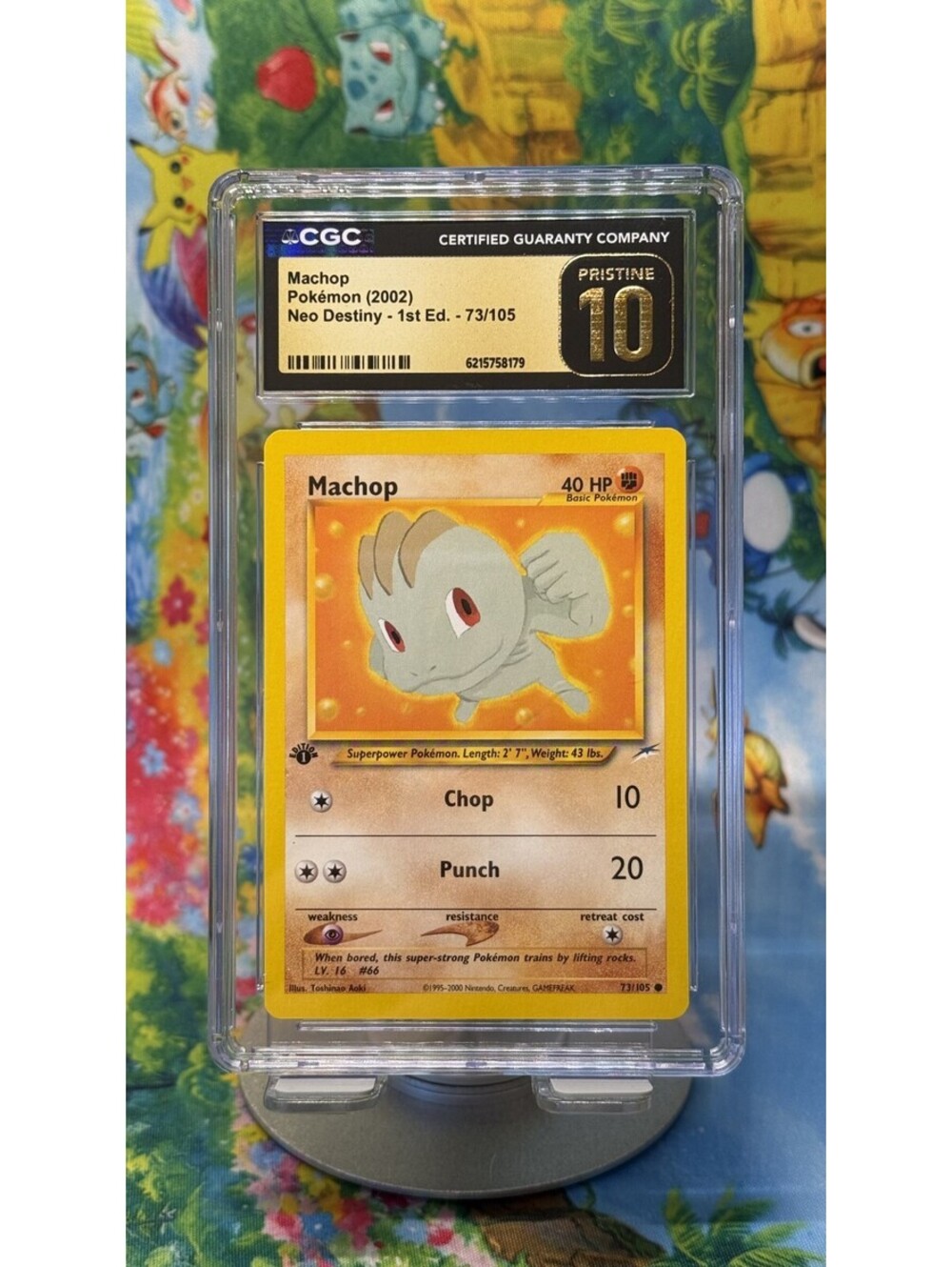 Machop Neo Destiny 1st Edition No. 73/105 2002 English CGC 10 Pristine